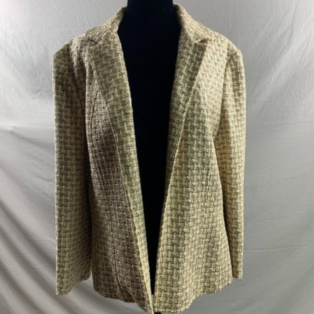 Talbots Gold Tweed Blazer